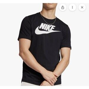 NWT Nike Tee Athletic Fit T-Shirt Black Men's Size XL Large Swoosh Athletic $30